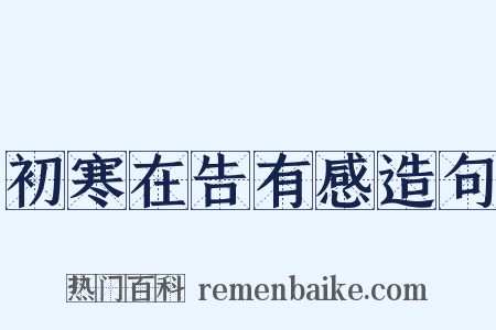 初寒在告有感造句是什么意思的图片